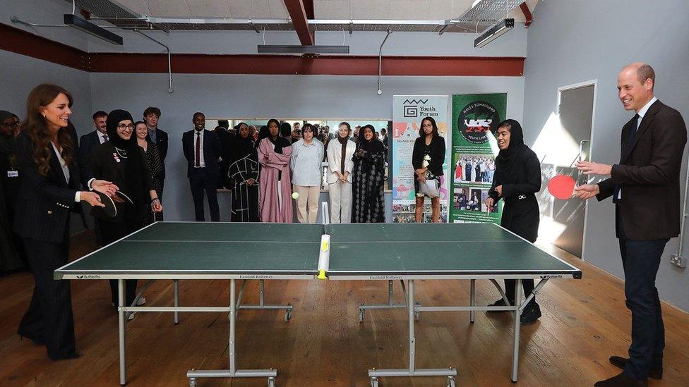 Prince and Princess of Wales at the Grange Pavilion