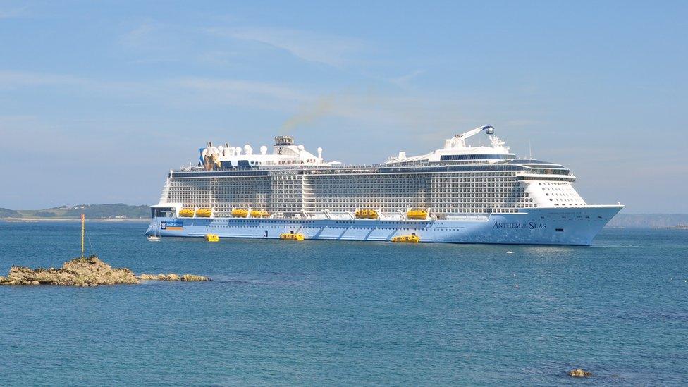 Cruise ship Anthem off Guernsey