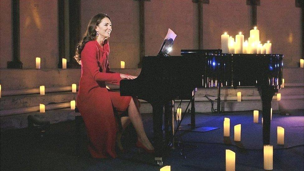 Kate playing the piano