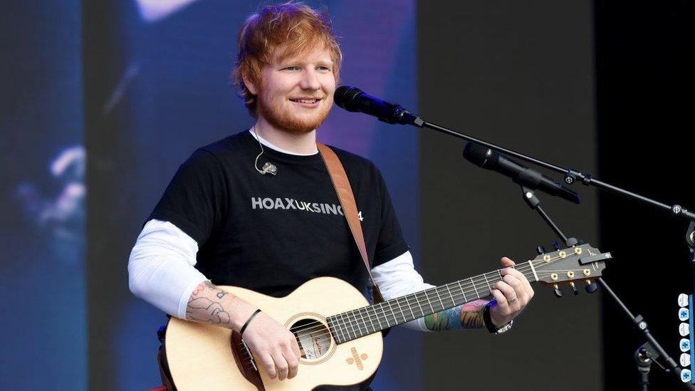 Ed Sheeran on stage