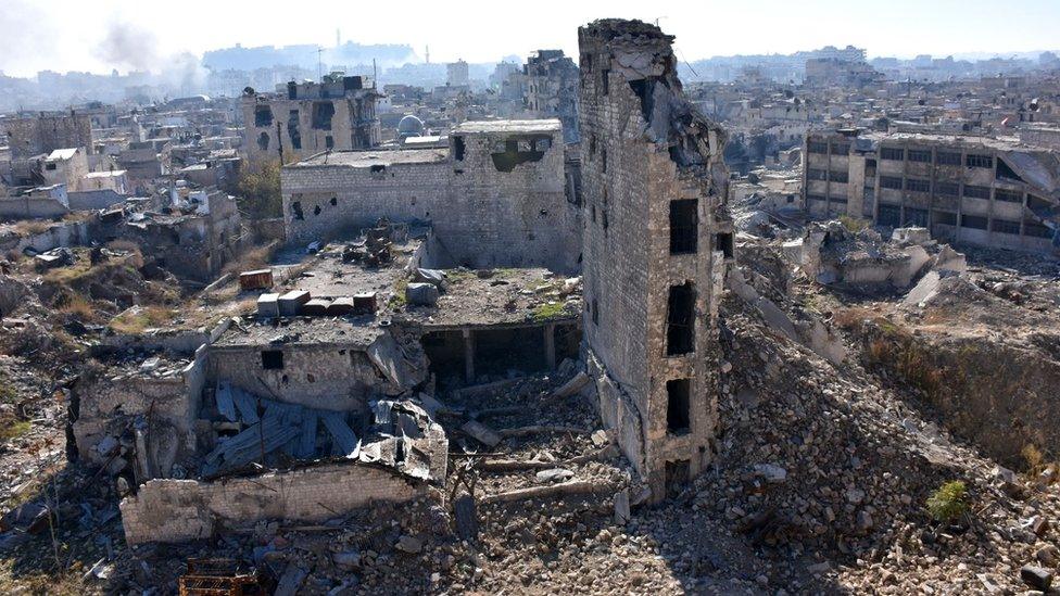 Aleppo's Old City, which fell to rebels in 2012, 9 December 2016