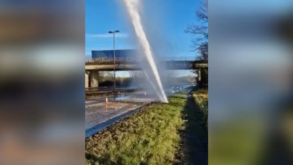 Burst water pipe