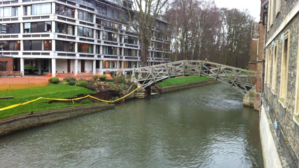 Landslip at Queen's College