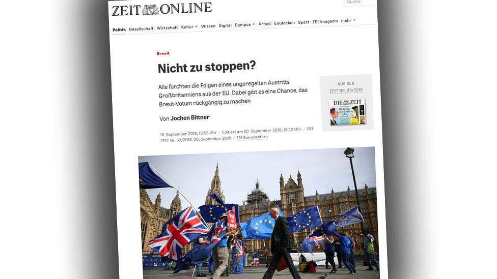 Screengrab from German newspaper website zeit.de