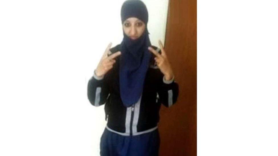 A woman believed to be Hasna Aitboulahcen, thought to have blown herself up in Saint Denis