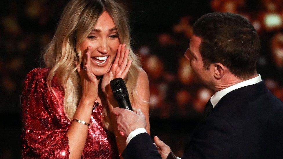 Megan McKenna and Dermot O'Leary on The X Factor: Celebrity