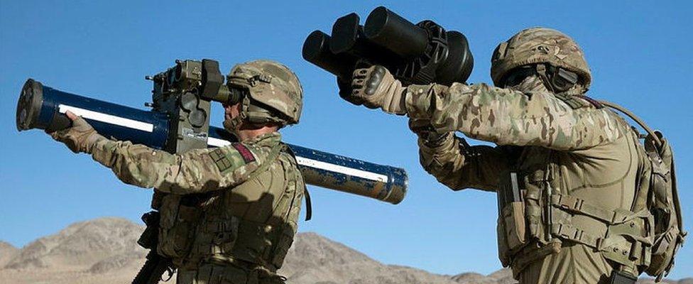 A Starstreak MANPAD 23mm x3 Anti Air Missile system being fired during training