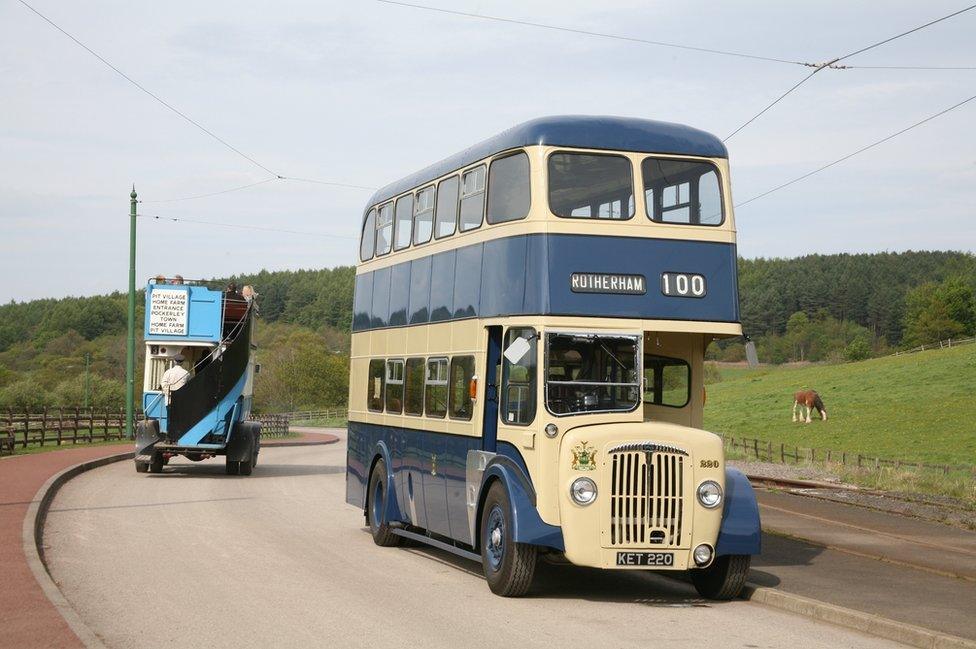 Daimler double decker bus which belonged to the Rotherham Corporation in the 1950s