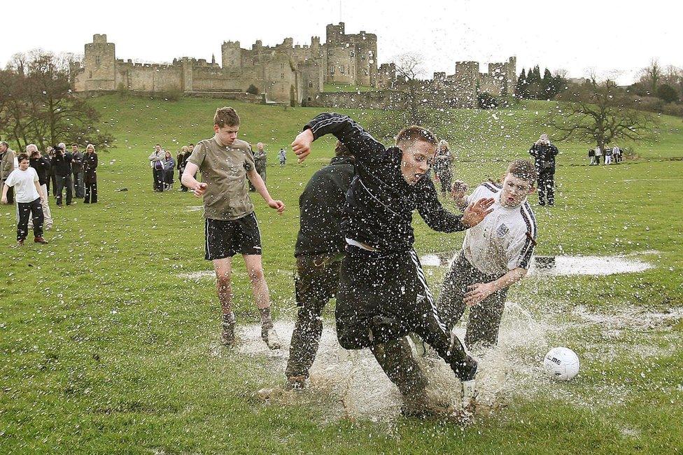 Shrove Tuesday football match in Alnwick