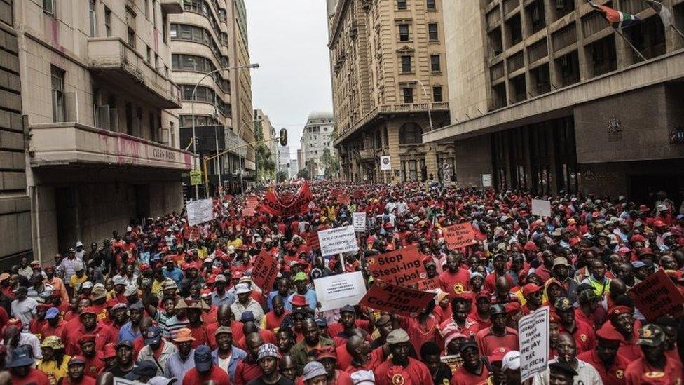 Anti corruption protest in Johannesburg (14 October 2015)