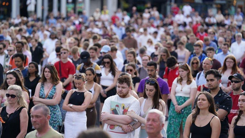 People at vigil