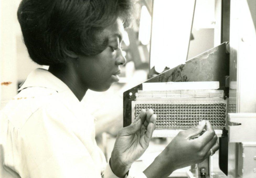 Woman weaving