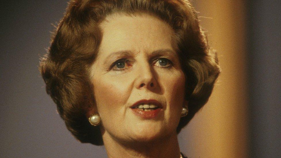 Margaret Thatcher pictured in 1983