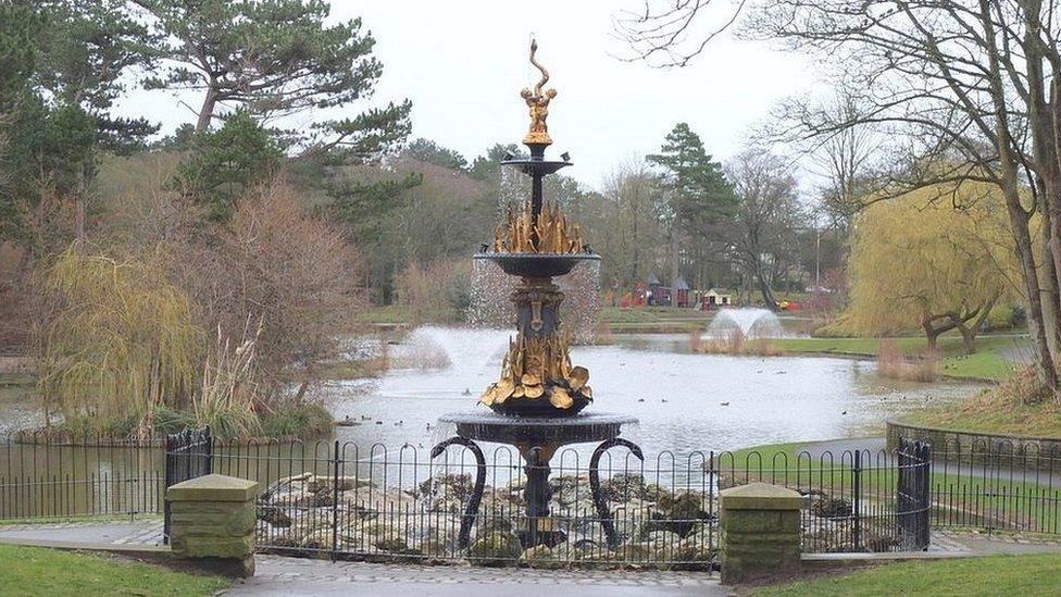 Fountain at Hesketh Park