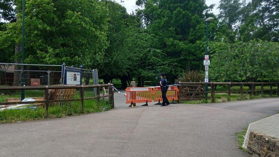 People's Park in Banbury cordoned off