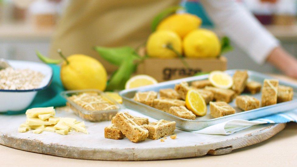 Flapjacks being made in a Graze kitchen