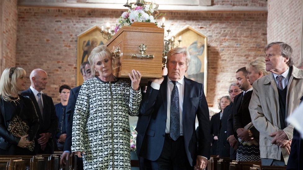 Deirdre's funeral in Coronation Street