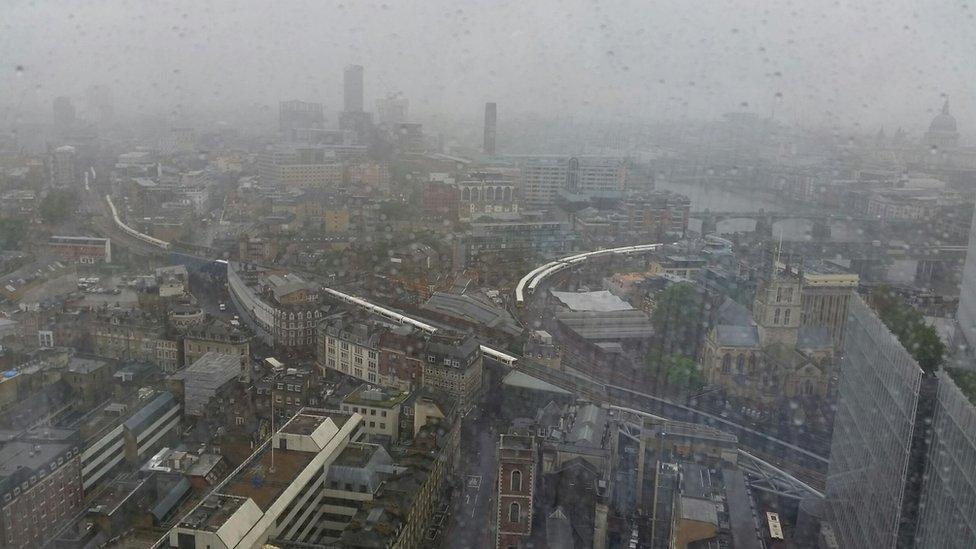 A general view of a wet London skyline