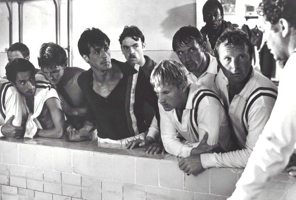 Escape to Victory - Allied team in changing room at half-time