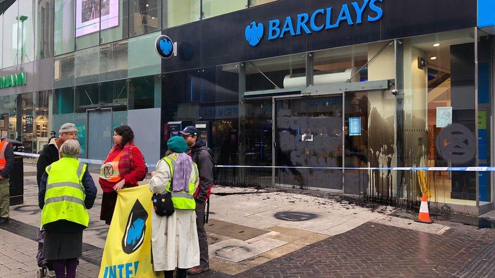 Barclays defaced