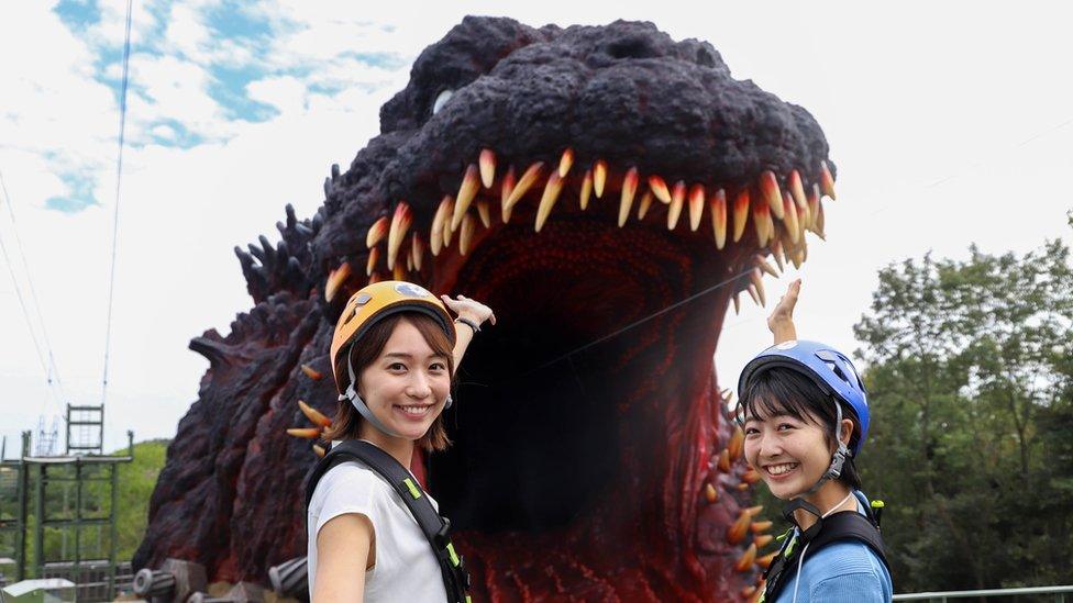 Godzilla at the Japanese theme park