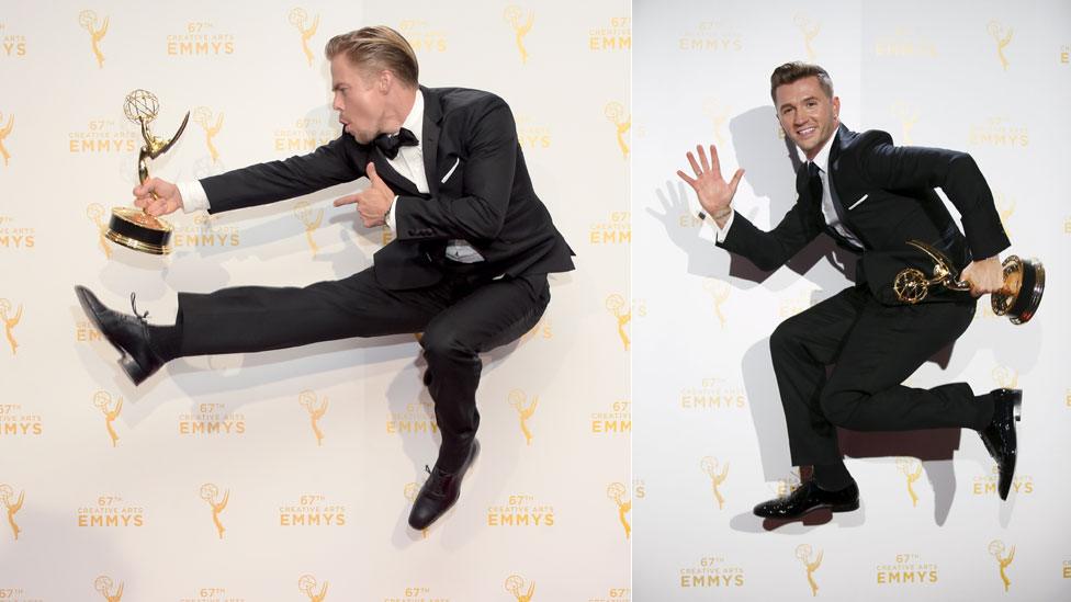 Derek Hough and Travis Wall at the Creative Emmys