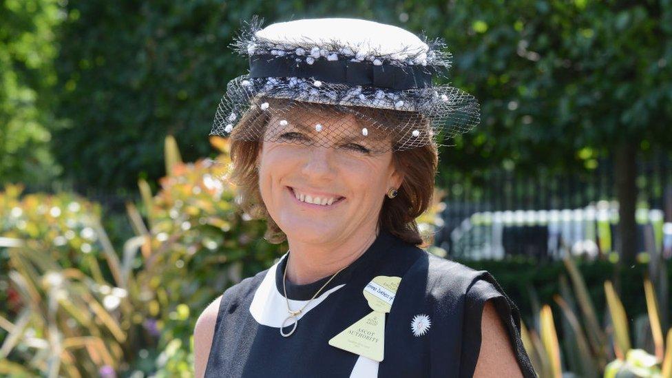 Emma Manners, Duchess of Rutland attends day one of Royal Ascot at Ascot Racecourse on 20 June 2017