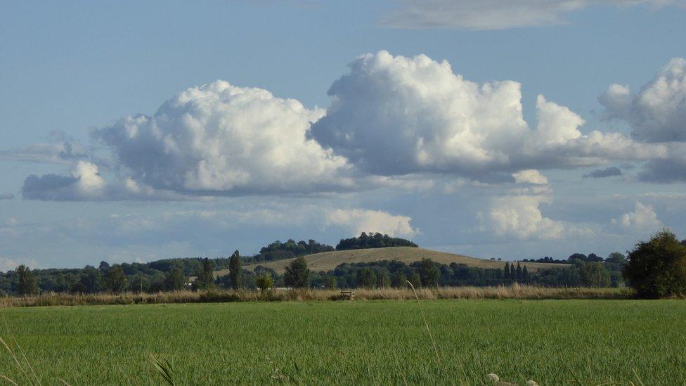 Clouds over Wittenham Clumps