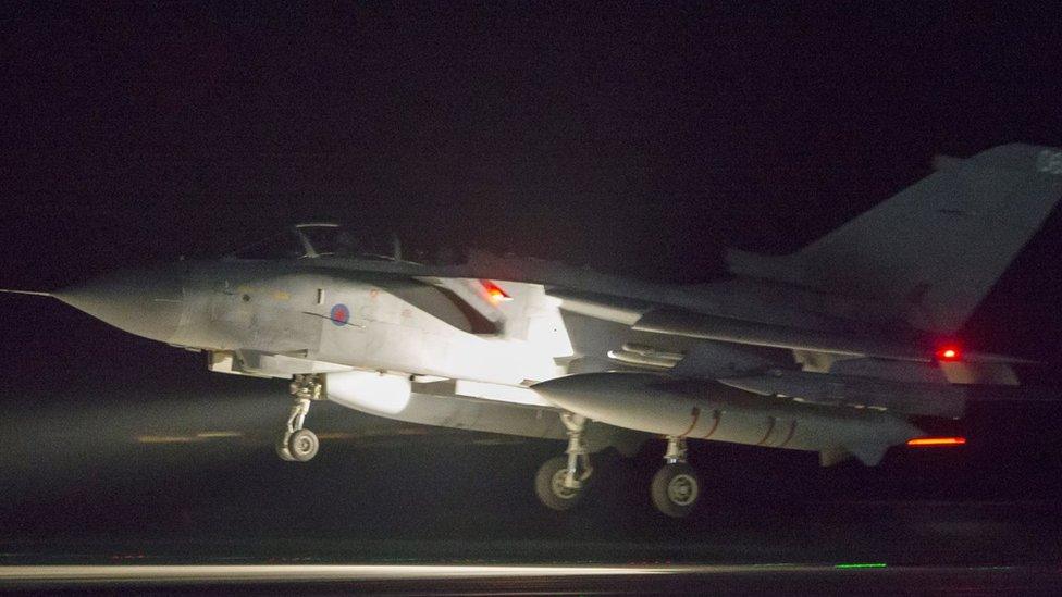 RAF Tornado Navigator getting into the cockpit before taking-off on a sortie over the Middle East