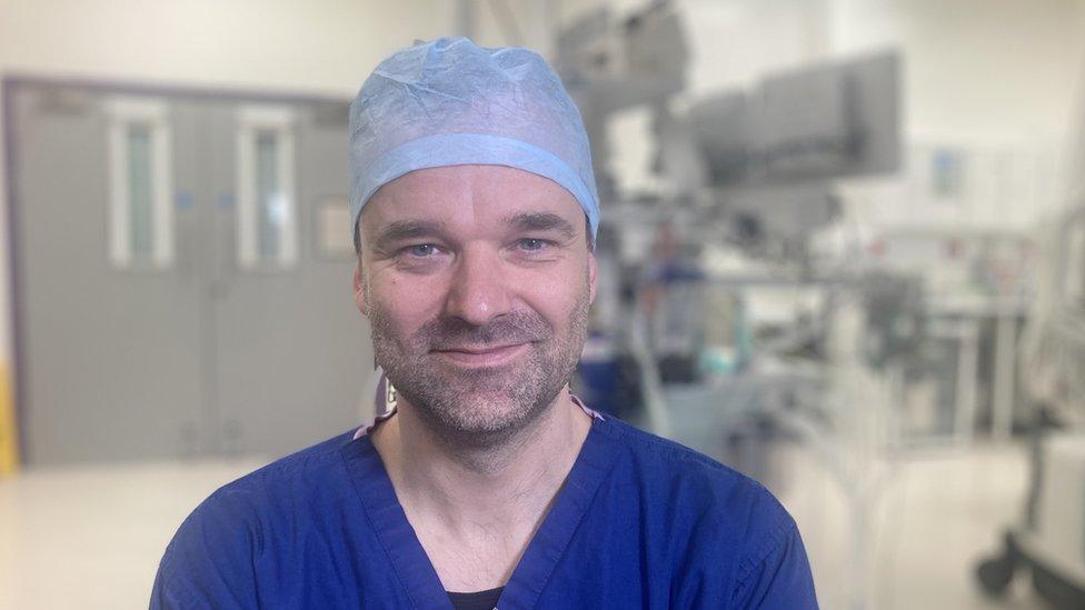 Mr Adam Peryt, surgeon at the Royal Papworth Hospital