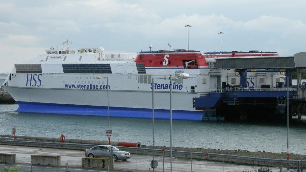 HSS Explorer at berth in Holyhead