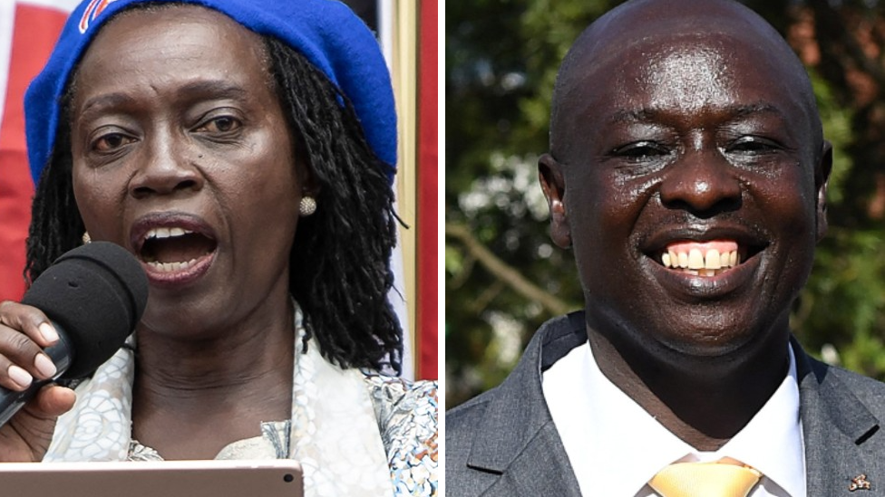 Composite photo of Martha Karua and Rigathi Gachagua