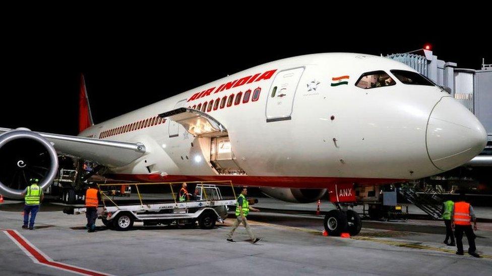 An Air India Boeing 787. Its flight AI319 was the first Air India flight to land in Tel Aviv after using Saudi airspace - 2018.