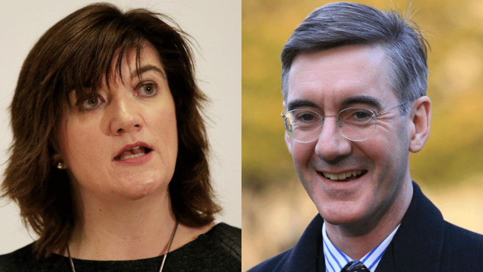 Nicky Morgan and Jacob Rees-Mogg