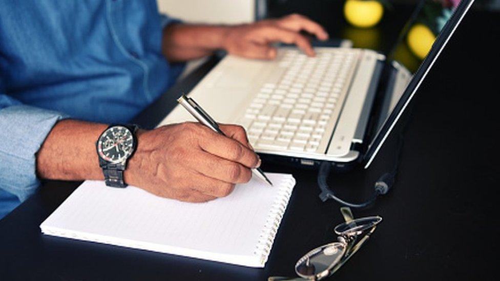 Man working in his office