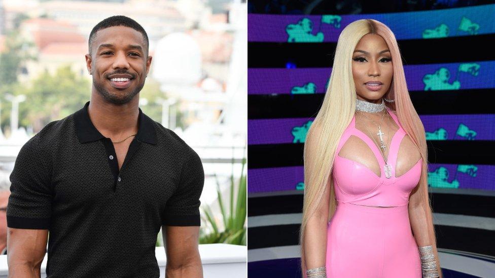 Michael B Jordan and Nicki Minaj