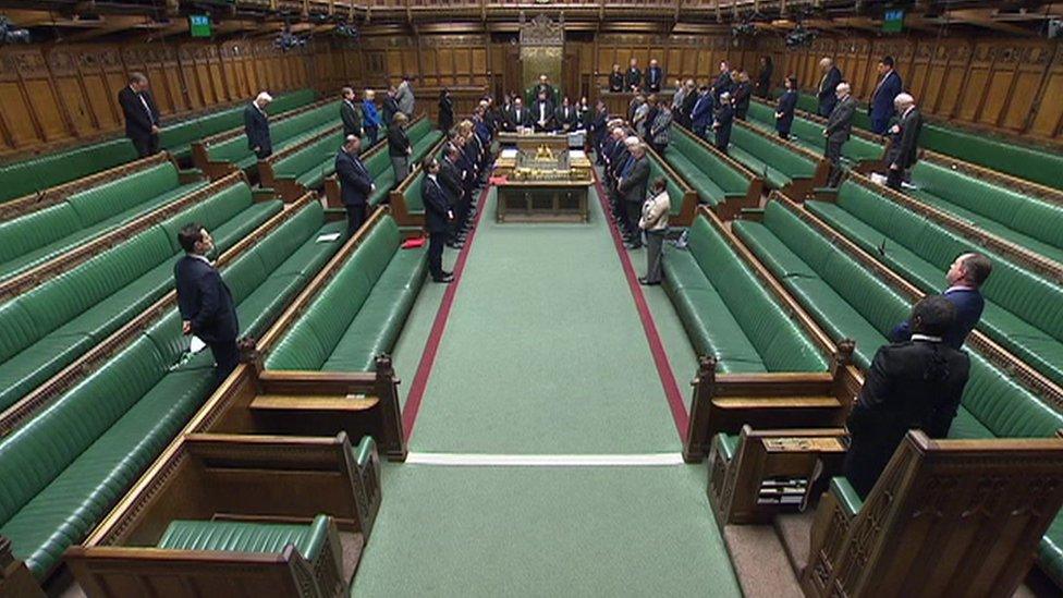 House of Commons holding silence