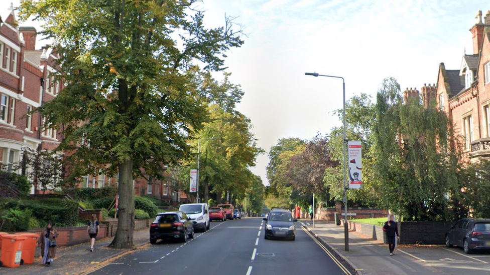 An image of University Road, Leicester