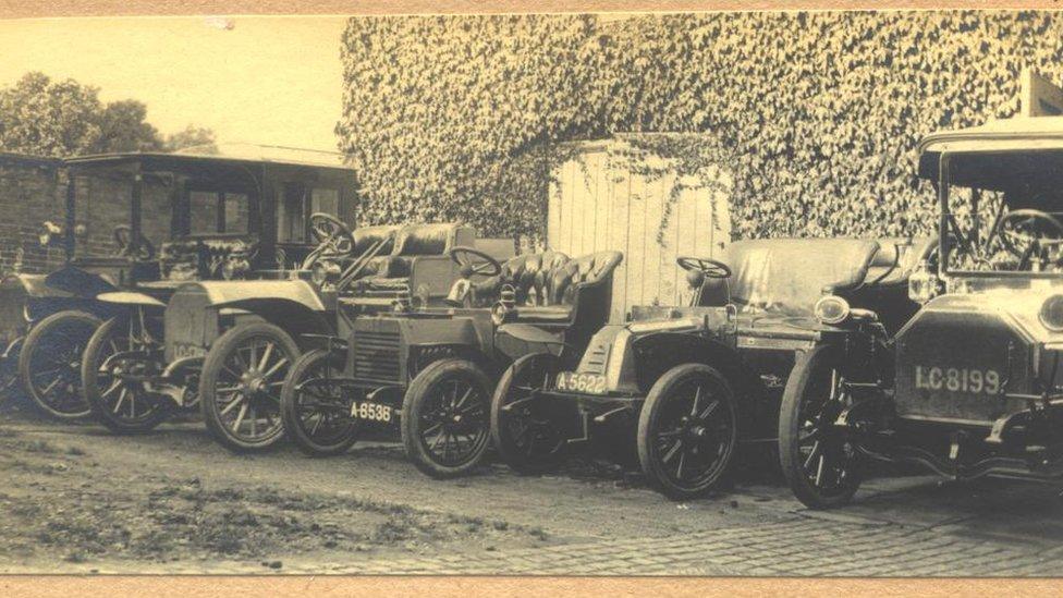 Locke King Cars. Daisy in the centre, Itala 'Bambo' second from left