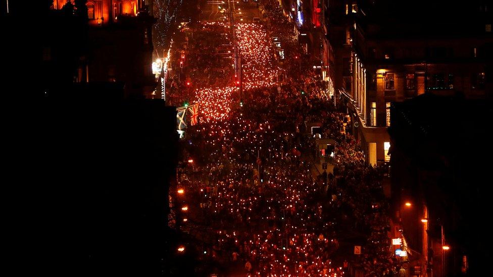 Torchlight parade