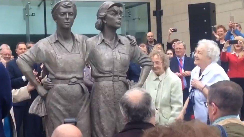 Women of Steel sculpture