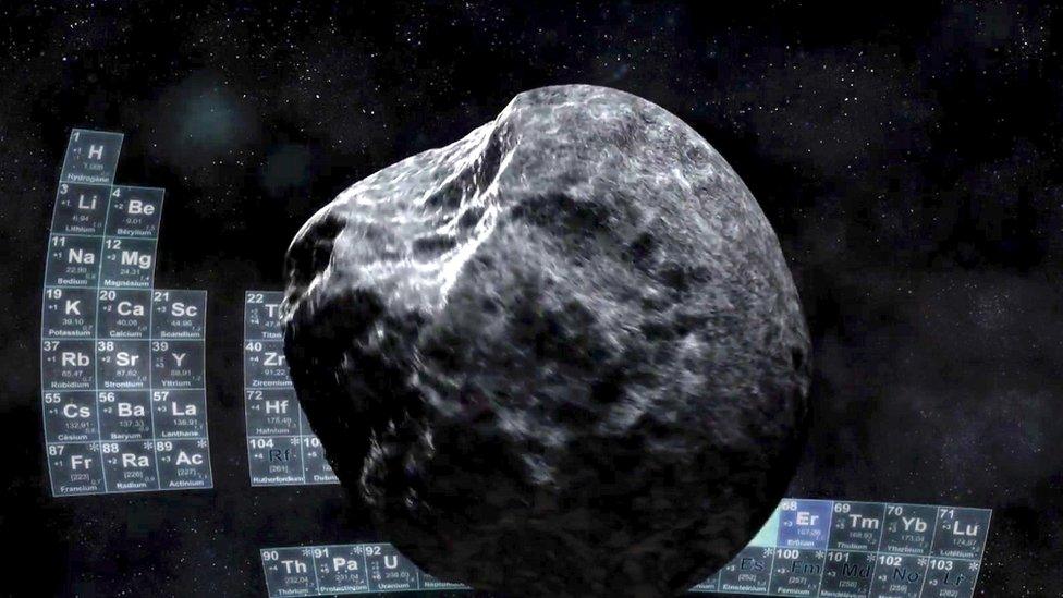 Artist's impression of an asteroid