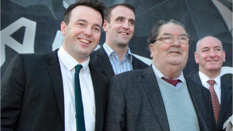 Colum Eastwood with John Hume