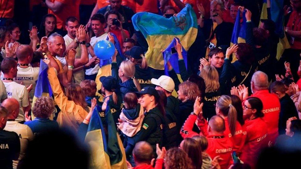 Ukraine team at Invictus Games opening ceremony