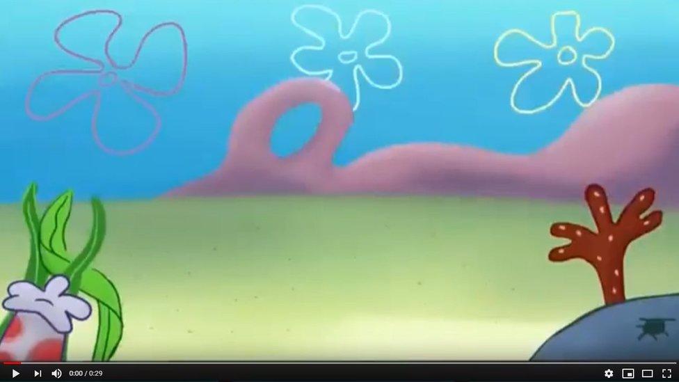 The Nickelodeon artwork is an underwater scene