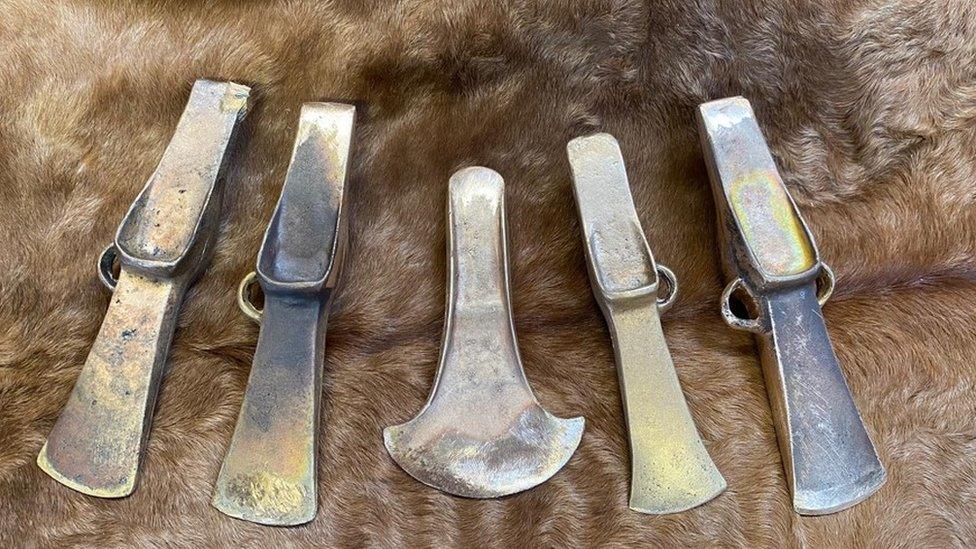 Bronze Age replica tool heads