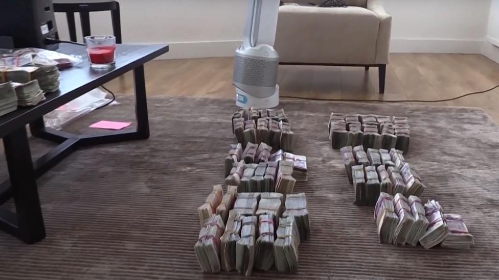 Cash seized in police raid