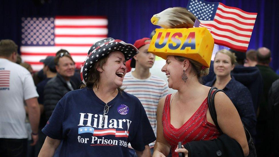 Wisconsin resdients at a rally