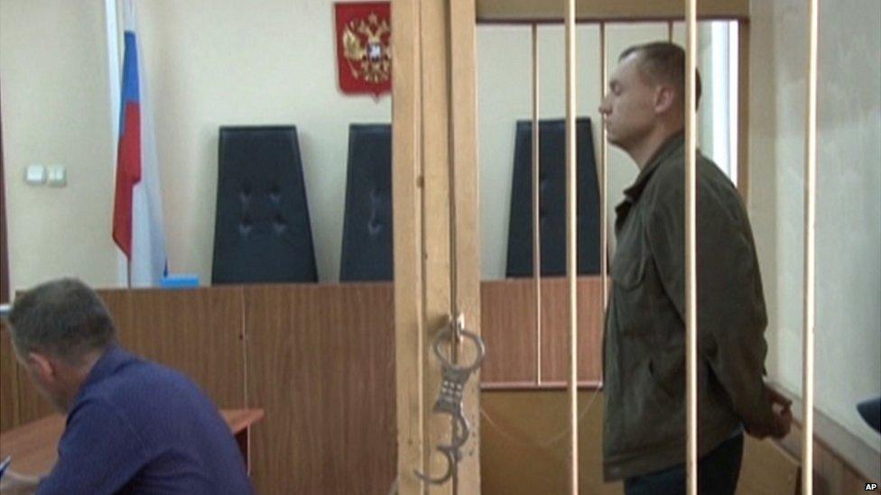 Eston Kohver in court in Pskov (19 August)