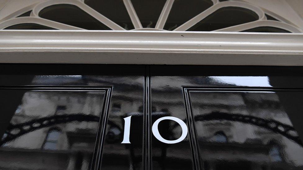 Downing Street door